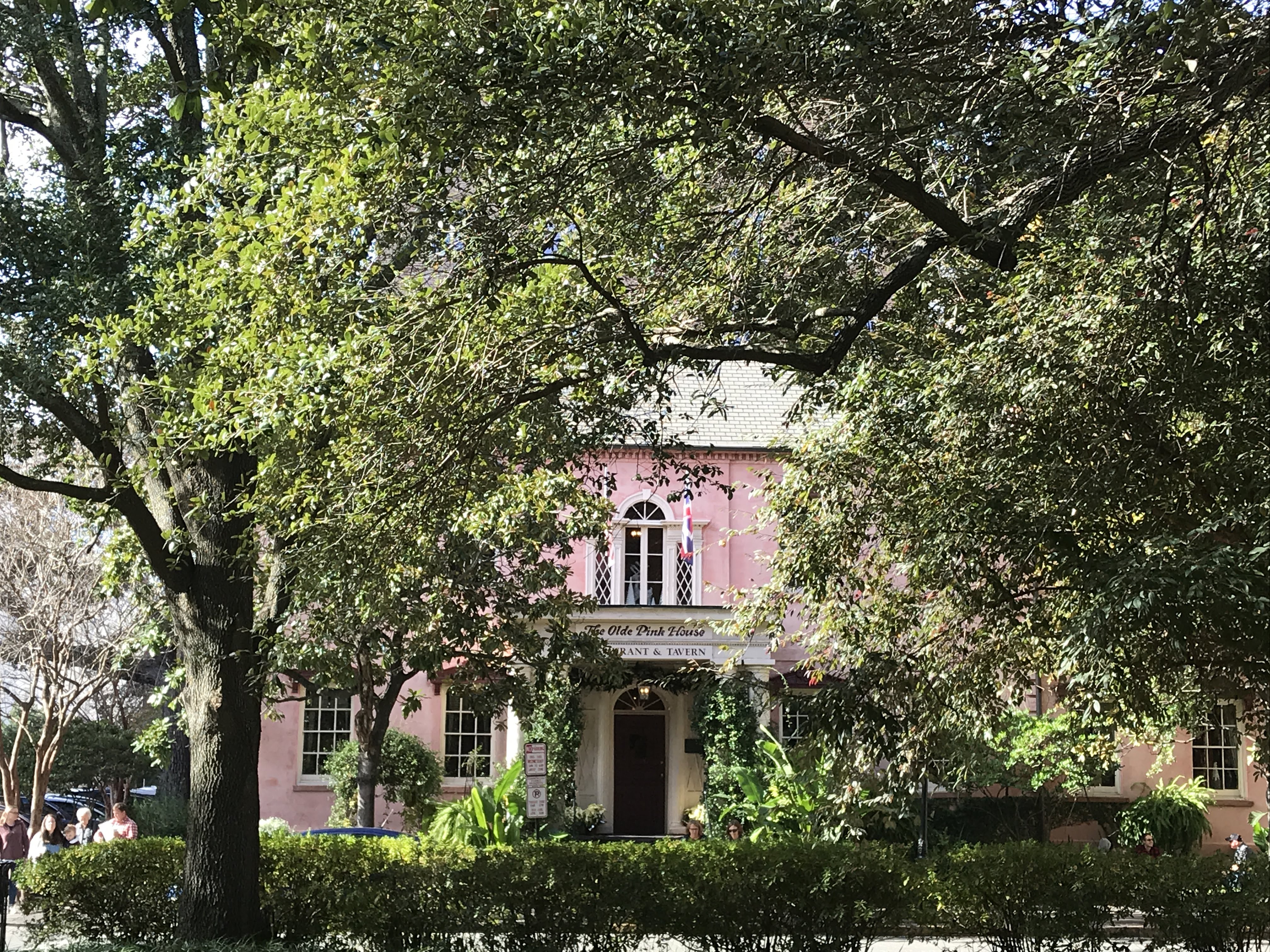 The Old Pink House Savannah front view